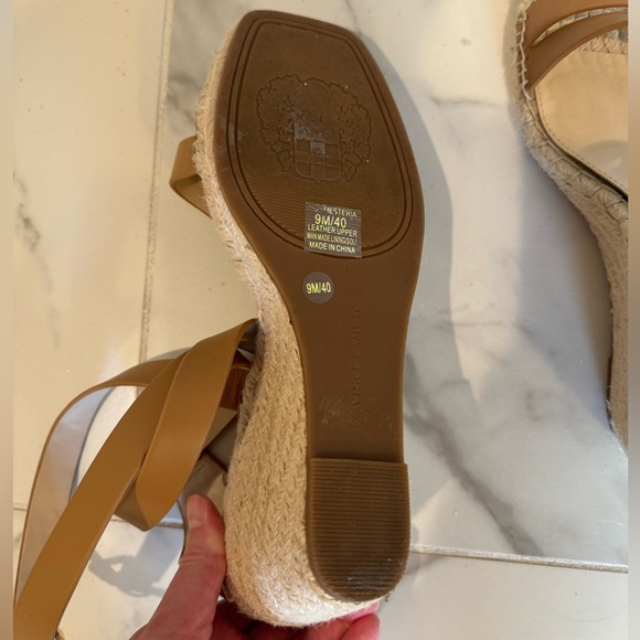 Vince Camuto | Women’s Wrap Espadrille Wedge Sandals Size 9 Like New - Picture 6 of 6